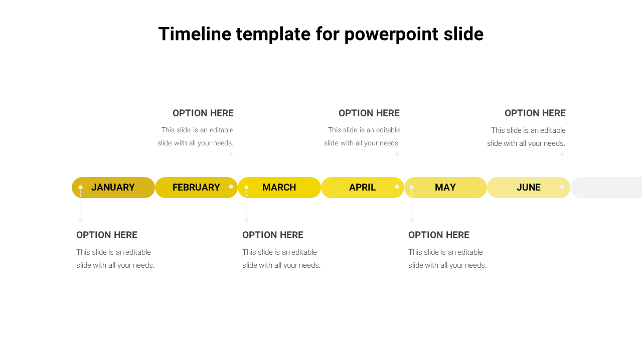 Free - Attractive Timeline Template For PowerPoint Slide Design
